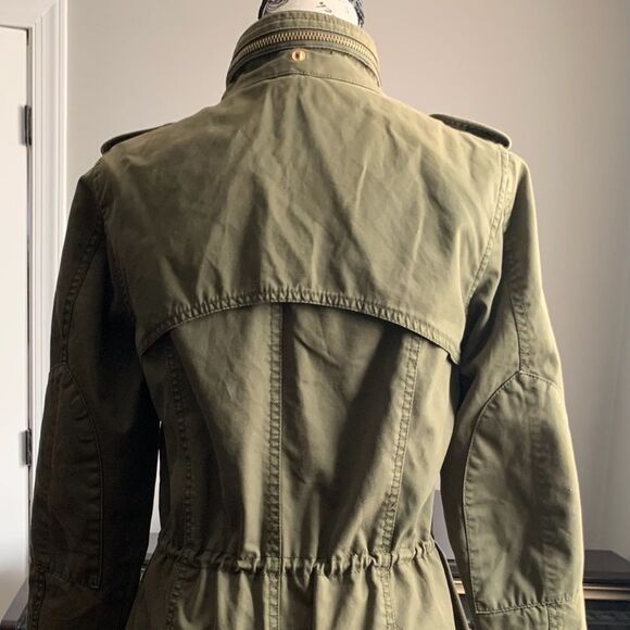 Zara Olive Military Jacket Size XS - Picture 3 of 6